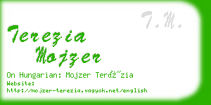 terezia mojzer business card